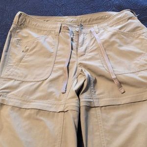 North Face NWOT pants with zip off shorts.
